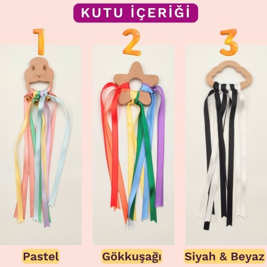 Montessori Duyusal Kurdeleli Halkalar Montessori Duyusal Kurdeleli Halkalar