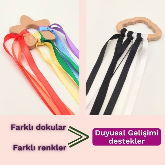 Montessori Duyusal Kurdeleli Halkalar Montessori Duyusal Kurdeleli Halkalar