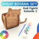 Ahşap Kalemlik Boyama Seti — Kedi Figürlü
