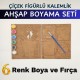 Ahşap Kalemlik Boyama Seti — Çiçek Figürlü