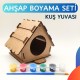 Ahşap Kuş Yuvası Boyama Seti