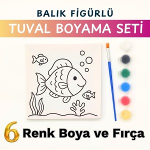 Tuval Boyama Seti — Balık Figürlü