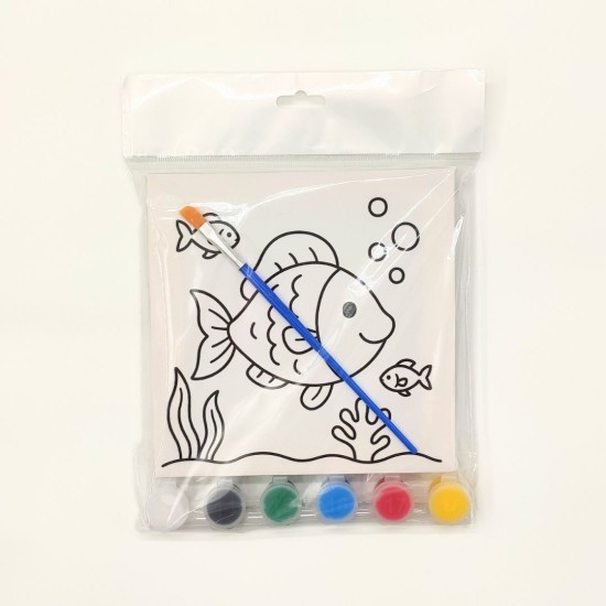 Tuval Boyama Seti — Balık Figürlü