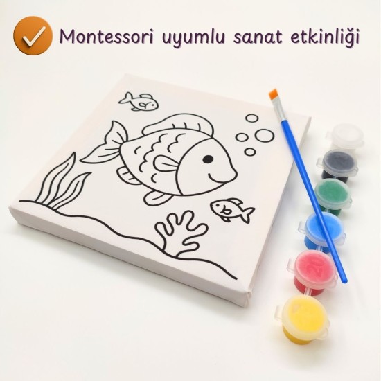 Tuval Boyama Seti — Balık Figürlü