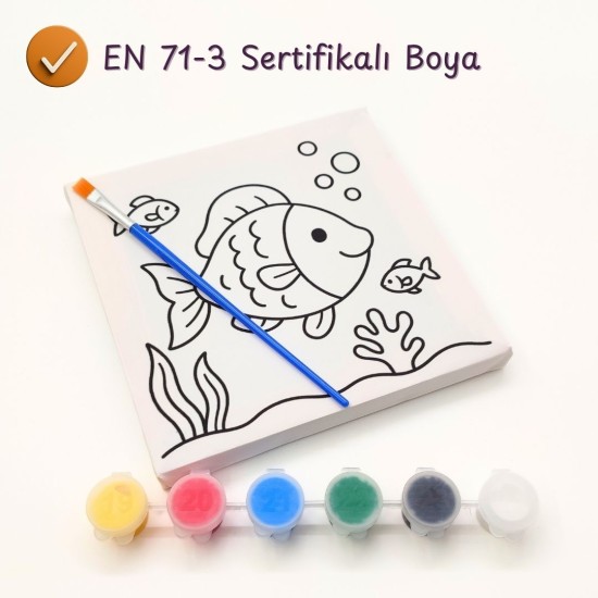 Tuval Boyama Seti — Balık Figürlü