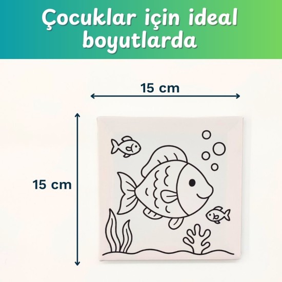 Tuval Boyama Seti — Balık Figürlü