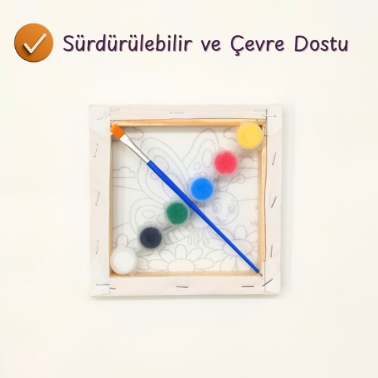 Tuval Boyama Seti — Kelebek Figürlü Tuval Boyama Seti — Kelebek Figürlü