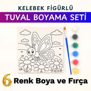 Tuval Boyama Seti — Kelebek Figürlü