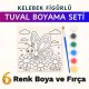Tuval Boyama Seti — Kelebek Figürlü Tuval Boyama Seti — Kelebek Figürlü