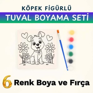Tuval Boyama Seti — Köpek Figürlü