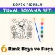 Tuval Boyama Seti — Köpek Figürlü