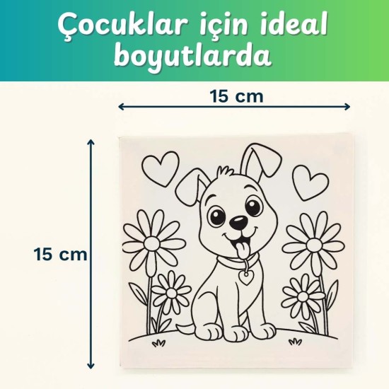 Tuval Boyama Seti — Köpek Figürlü