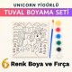 Tuval Boyama Seti — Unicorn Figürlü