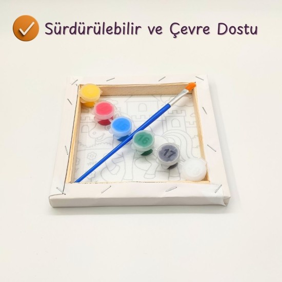 Tuval Boyama Seti — Unicorn Figürlü