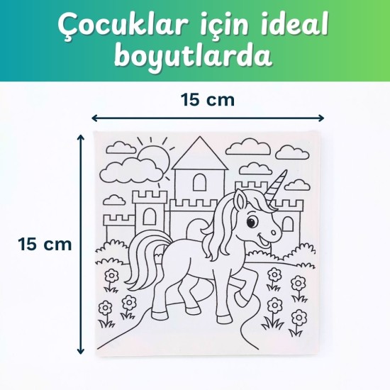 Tuval Boyama Seti — Unicorn Figürlü