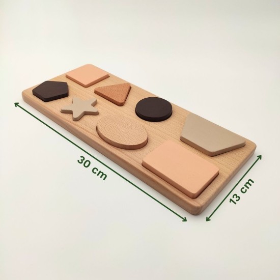 Montessori Geometrik Şekiller Bultak Yapboz