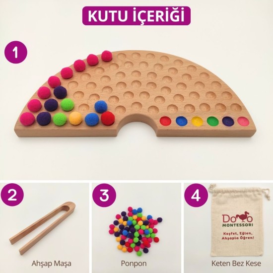 Montessori Gökkuşağı Renk Sıralama Seti Montessori Gökkuşağı Renk Sıralama Seti
