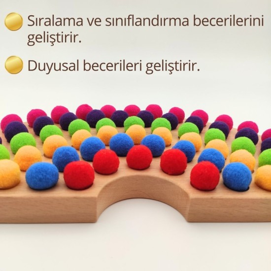 Montessori Gökkuşağı Renk Sıralama Seti Montessori Gökkuşağı Renk Sıralama Seti