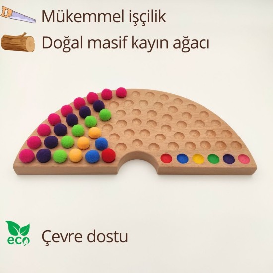 Montessori Gökkuşağı Renk Sıralama Seti Montessori Gökkuşağı Renk Sıralama Seti