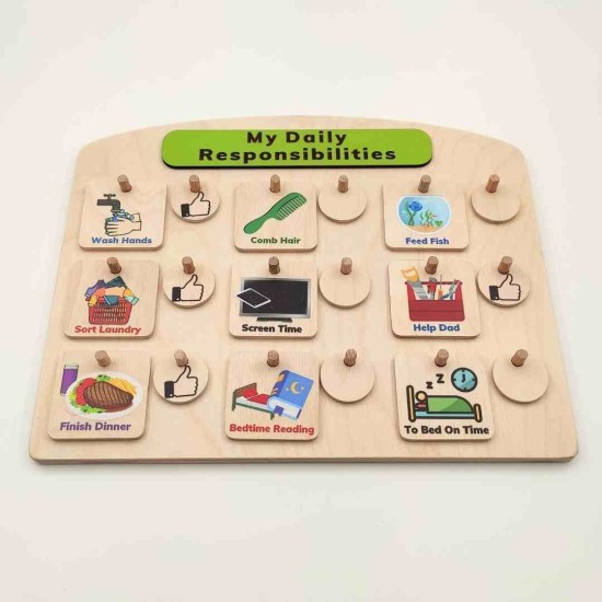 Montessori Günlük Görev Tablosu - SET 1 Montessori Günlük Görev Tablosu - SET 1