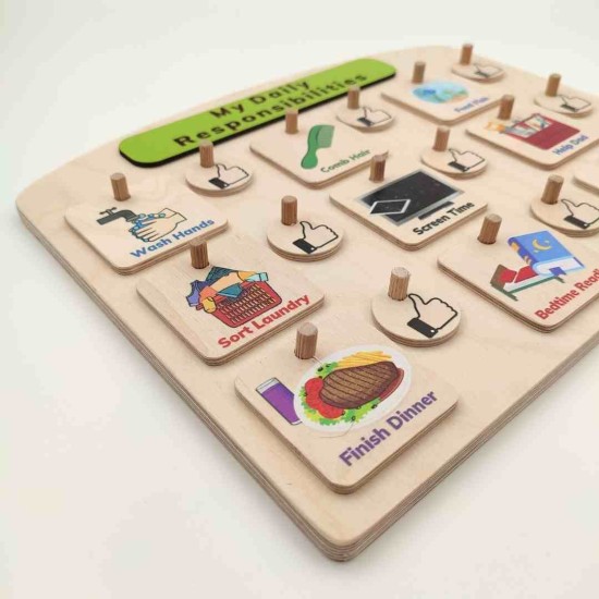 Montessori Günlük Görev Tablosu - SET 1 Montessori Günlük Görev Tablosu - SET 1