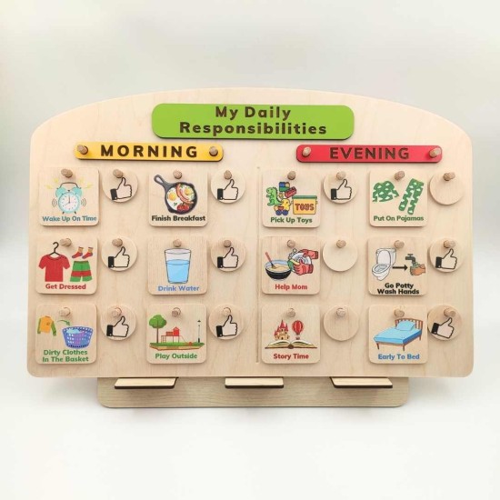 Montessori Günlük Görev Tablosu - SET 2 Montessori Günlük Görev Tablosu - SET 2