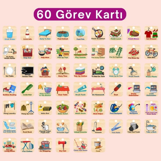 Montessori Günlük Görev Tablosu - SET 3