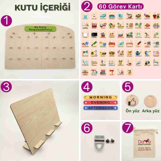 Montessori Günlük Görev Tablosu - SET 3