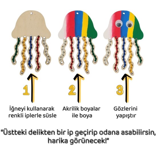 Ahtapot İp Geçirme ve Ahşap Boyama Ahtapot İp Geçirme ve Ahşap Boyama