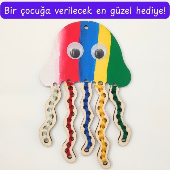 Ahtapot İp Geçirme ve Ahşap Boyama Ahtapot İp Geçirme ve Ahşap Boyama