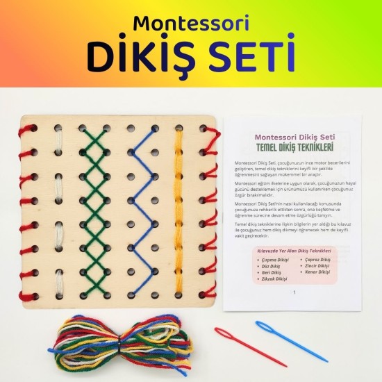 Montessori Dikiş Seti Montessori Dikiş Seti