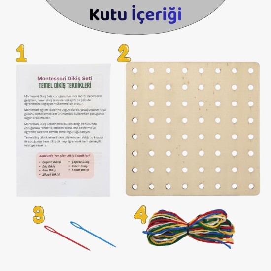 Montessori Dikiş Seti Montessori Dikiş Seti
