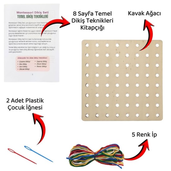 Montessori Dikiş Seti Montessori Dikiş Seti